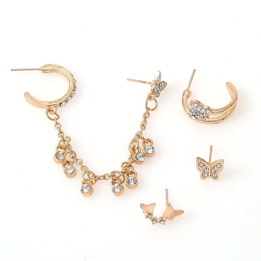 Iconic Ear Stack – Butterfly Chain Set | Statement