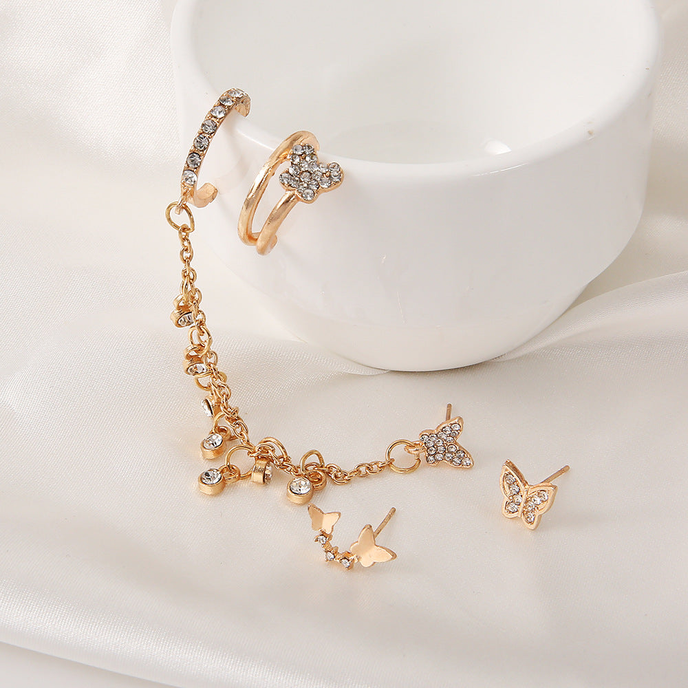 Iconic Ear Stack – Butterfly Chain Set | Statement
