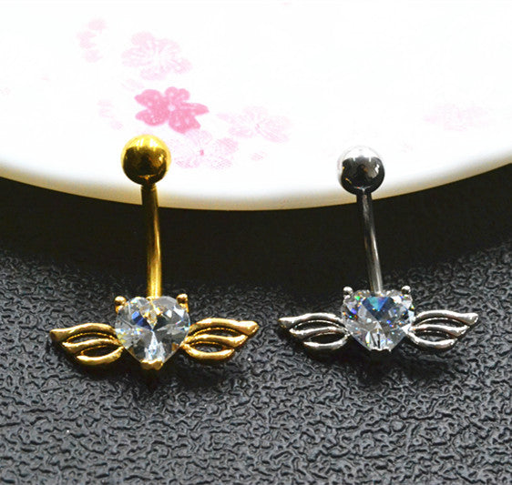 Iconic Piercing – Angel Wings Belly Ring | Sparkle