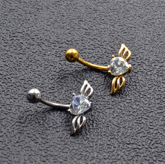 Iconic Piercing – Angel Wings Belly Ring | Sparkle