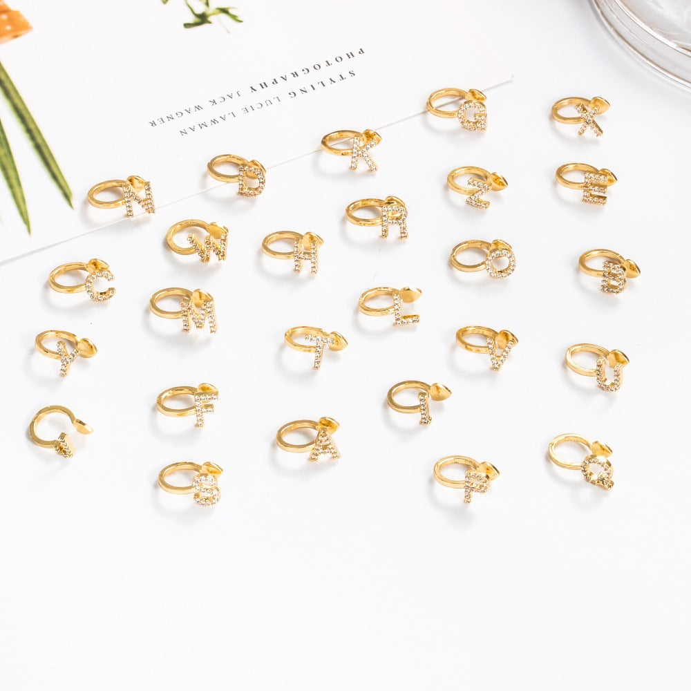 Minimal Ring – Crystal Initial (A–Z) | Signature