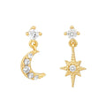Minimal Earrings – Moon & Star | Quiet Sparkle