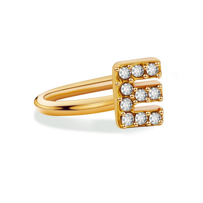 Minimal Ring – Crystal Initial (A–Z) | Signature